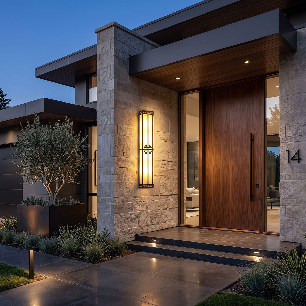 After Hours Outdoor Alabaster Wall Light