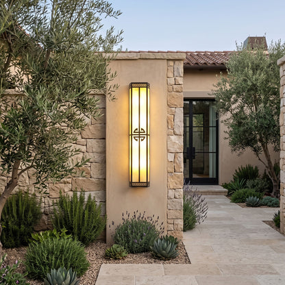 After Hours Outdoor Alabaster Wall Light