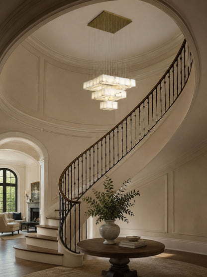 Alabaster Box Pendant Light