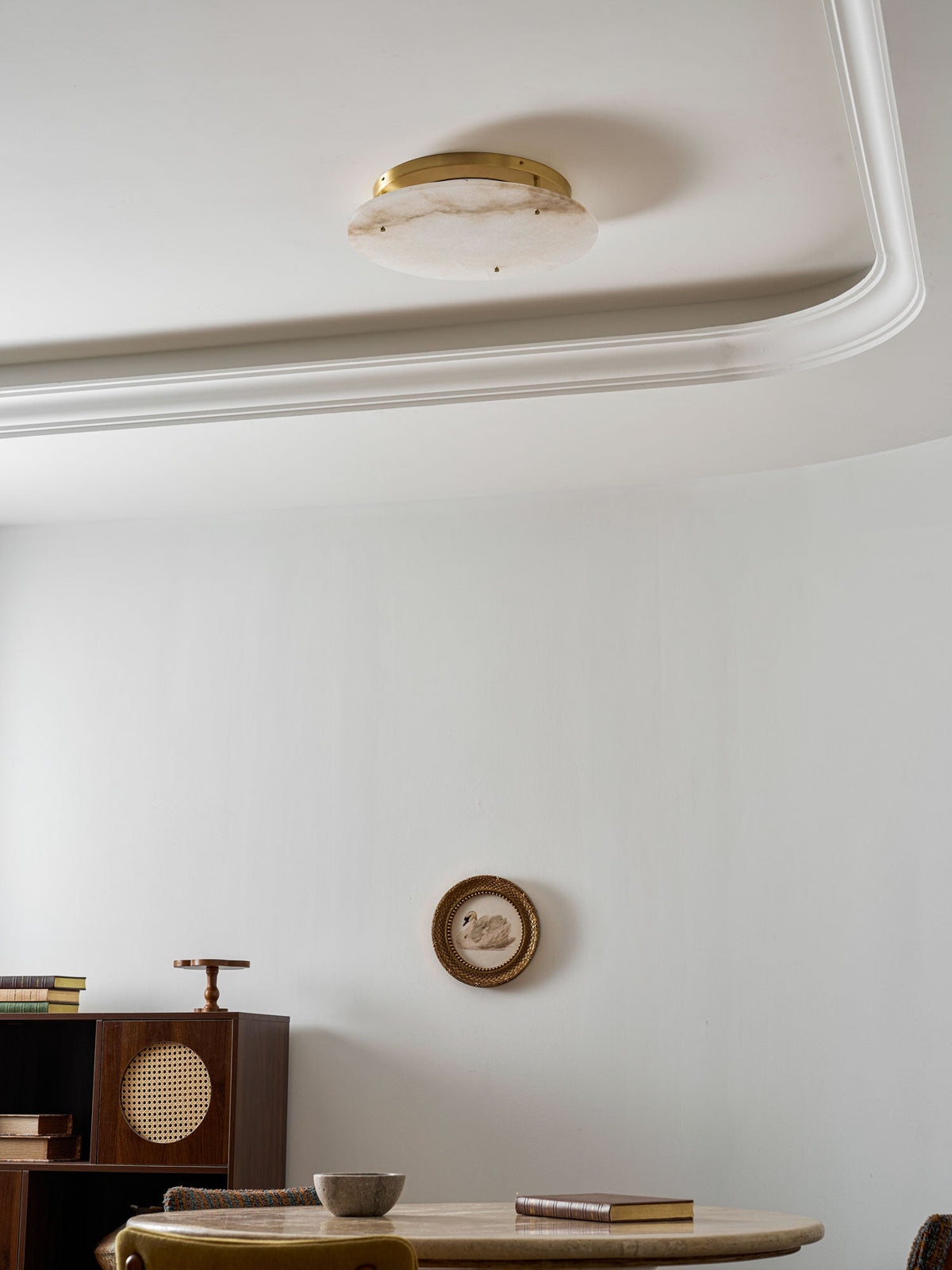 Alabaster Disc Ceiling Lamp