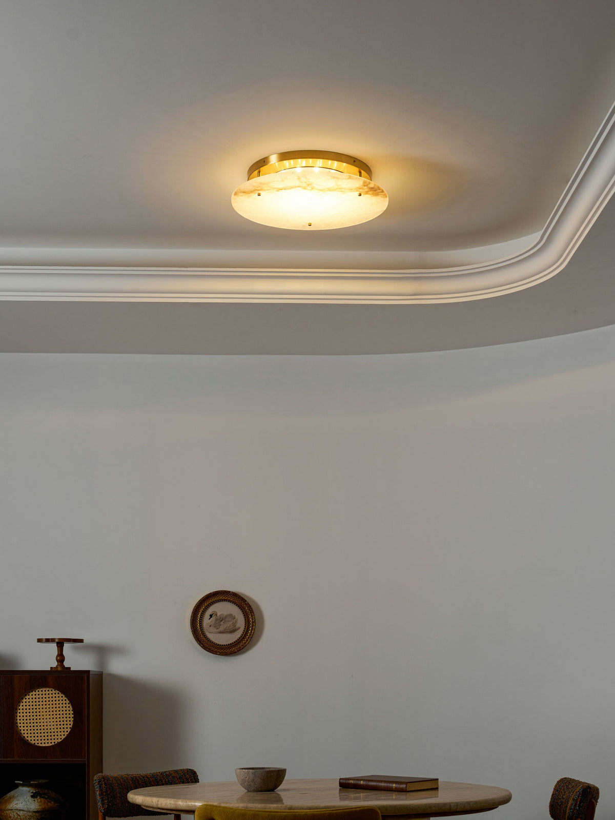 Alabaster Disc Ceiling Lamp