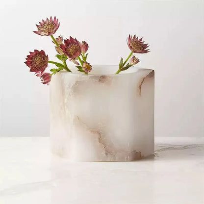 Alabaster Cube Candle Holder Alabaster Lighting Fixture