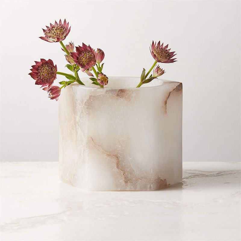 Alabaster Cube Candle Holder Alabaster Lighting Fixture