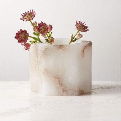 Alabaster Cube Candle Holder Alabaster Lighting Fixture