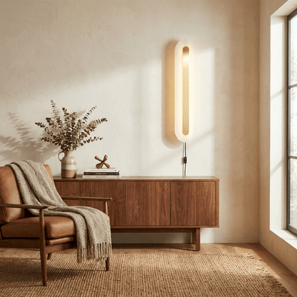 Alabaster Rounded Plug-in Wall Light