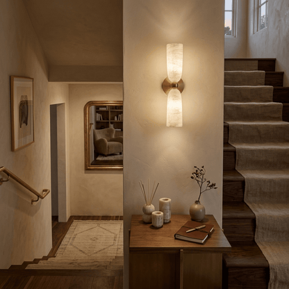 Alabaster Bell Wall Sconce