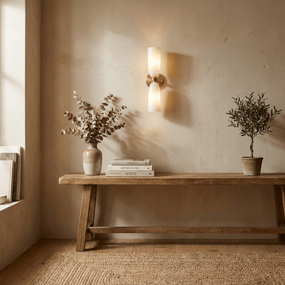 Alabaster Bell Wall Sconce