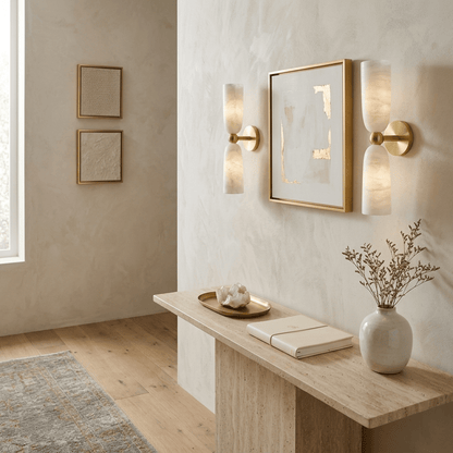 Alabaster Bell Wall Sconce