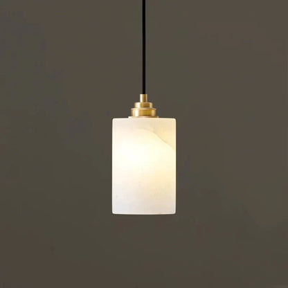 Alabaster Cylinder Cluster Chandelier