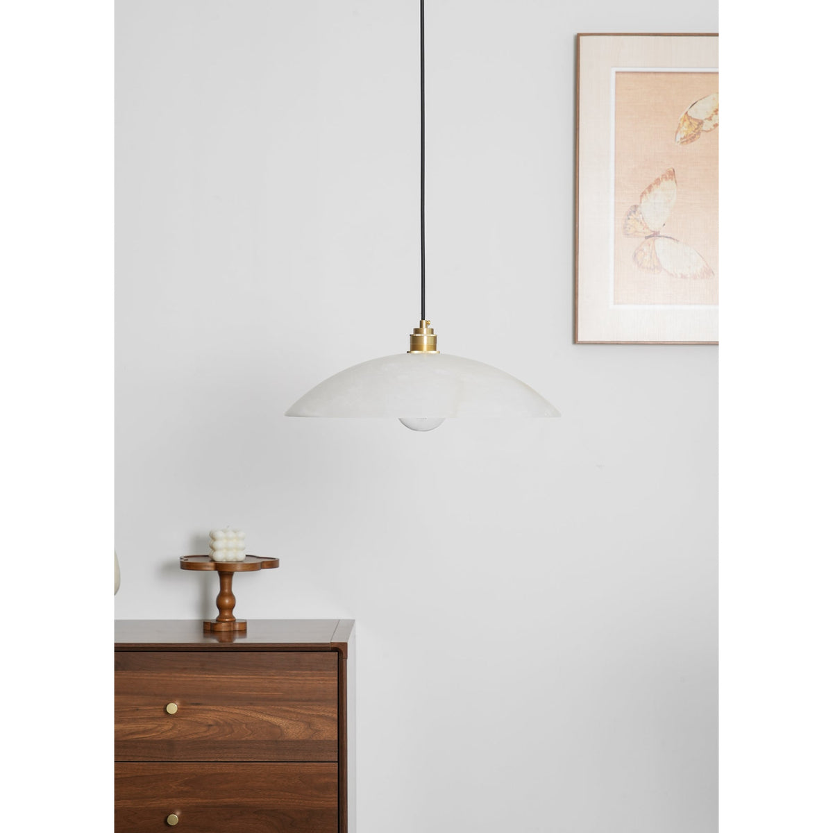 Alabaster Dome Pendant Lamp