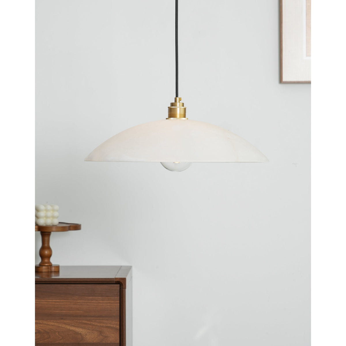 Alabaster Dome Pendant Lamp