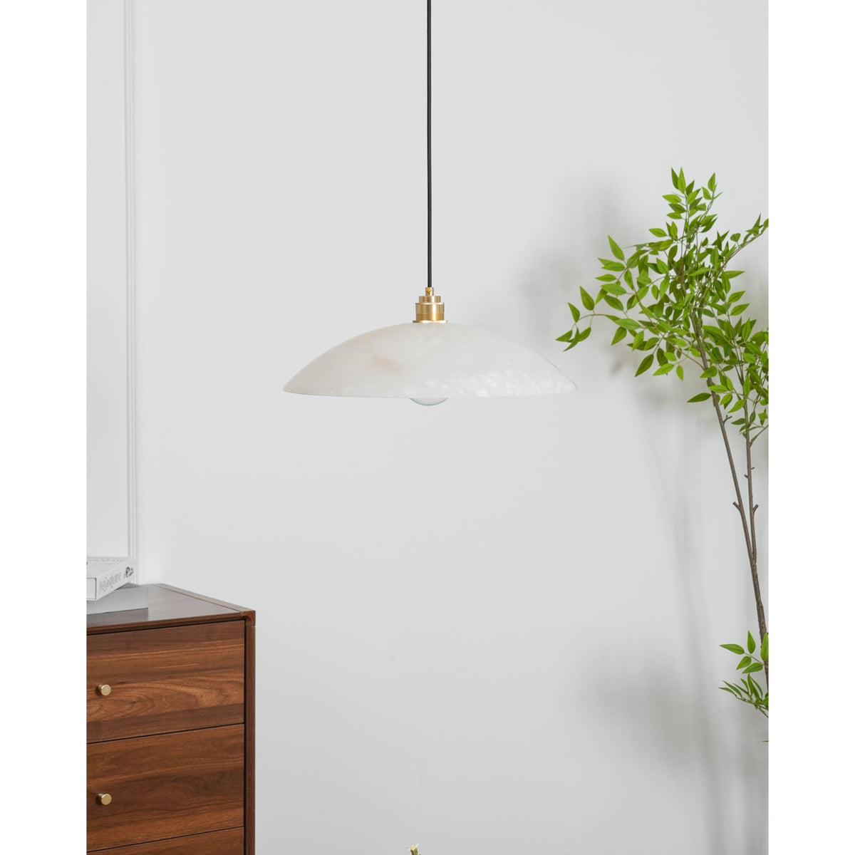 Alabaster Dome Pendant Lamp