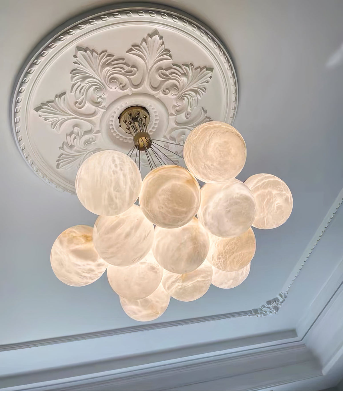 Alabaster Balls Chandelier