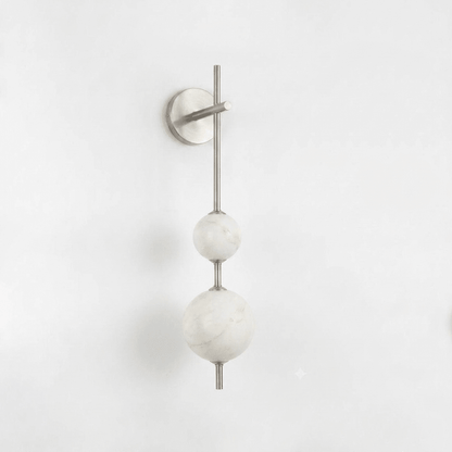 Alabaster Orb Column Wall Sconce