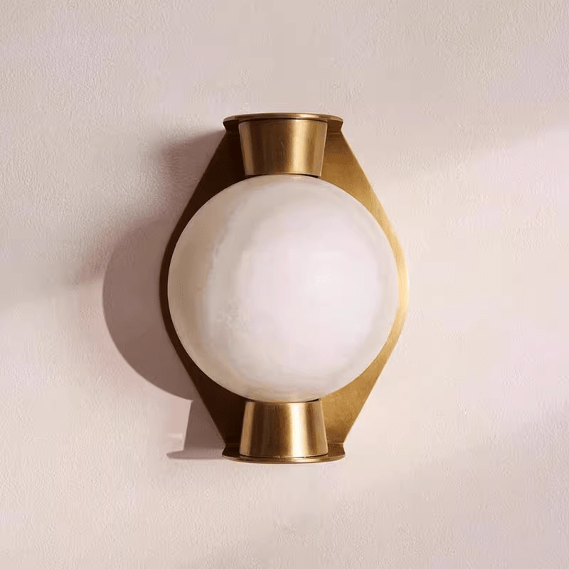 Alabaster Orb Alabaster Sconce