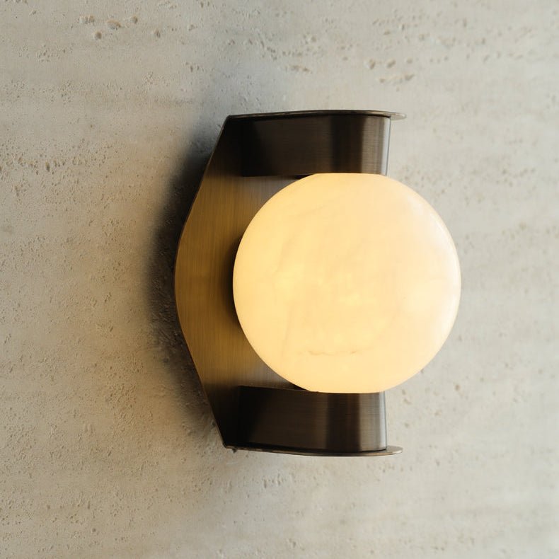 Alabaster Orb Alabaster Sconce
