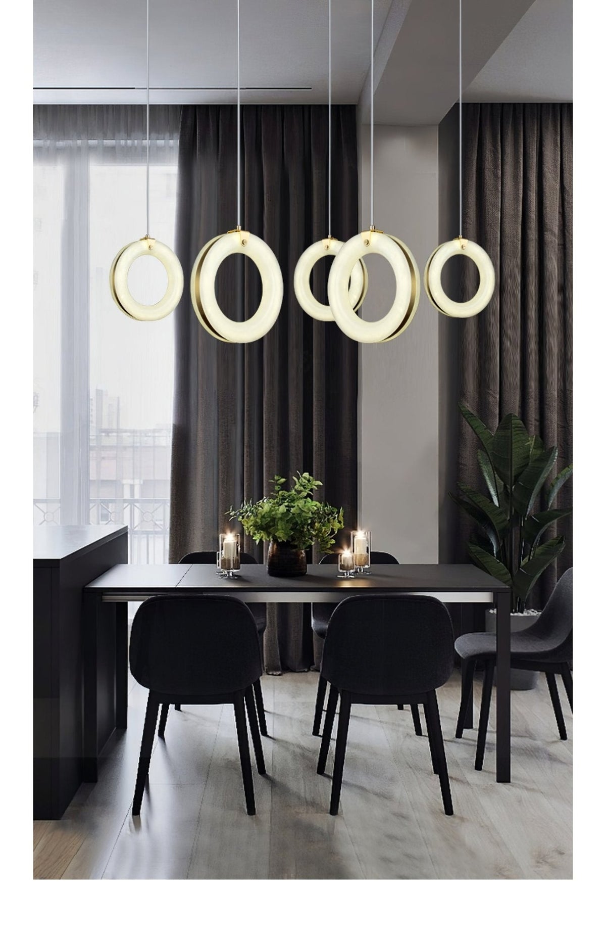 Alabaster Ring Pendant Light