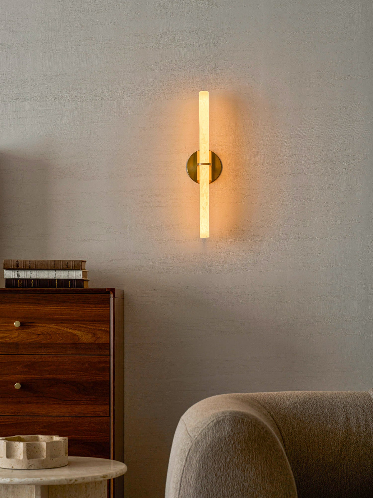 Aluna Alabaster Bar Wall Light