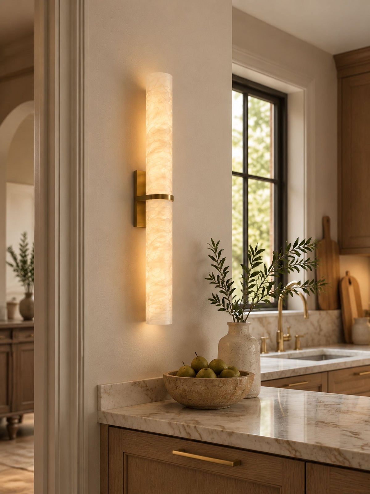 Aluna Alabaster Bar Wall Light