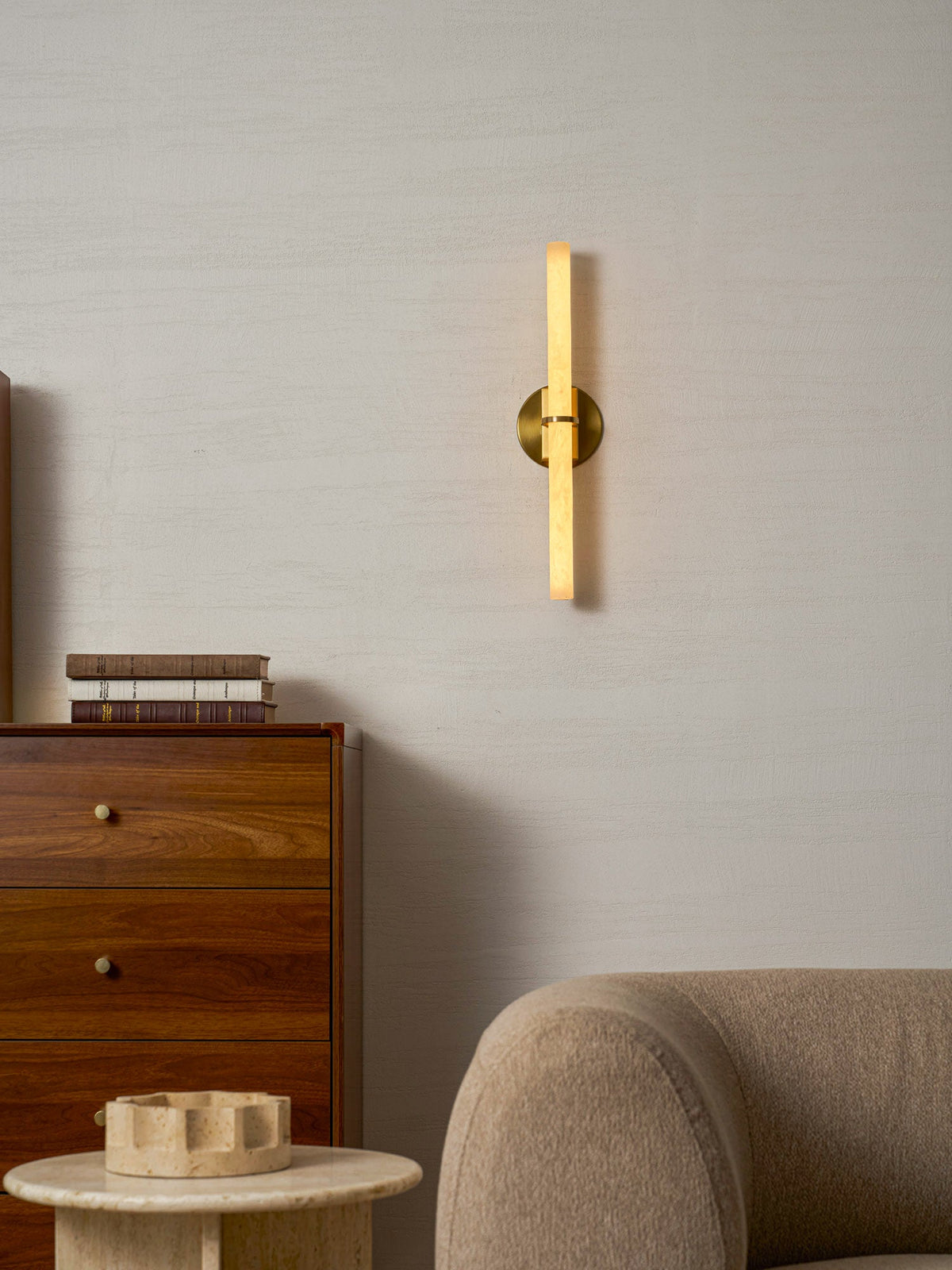 Aluna Alabaster Bar Wall Light