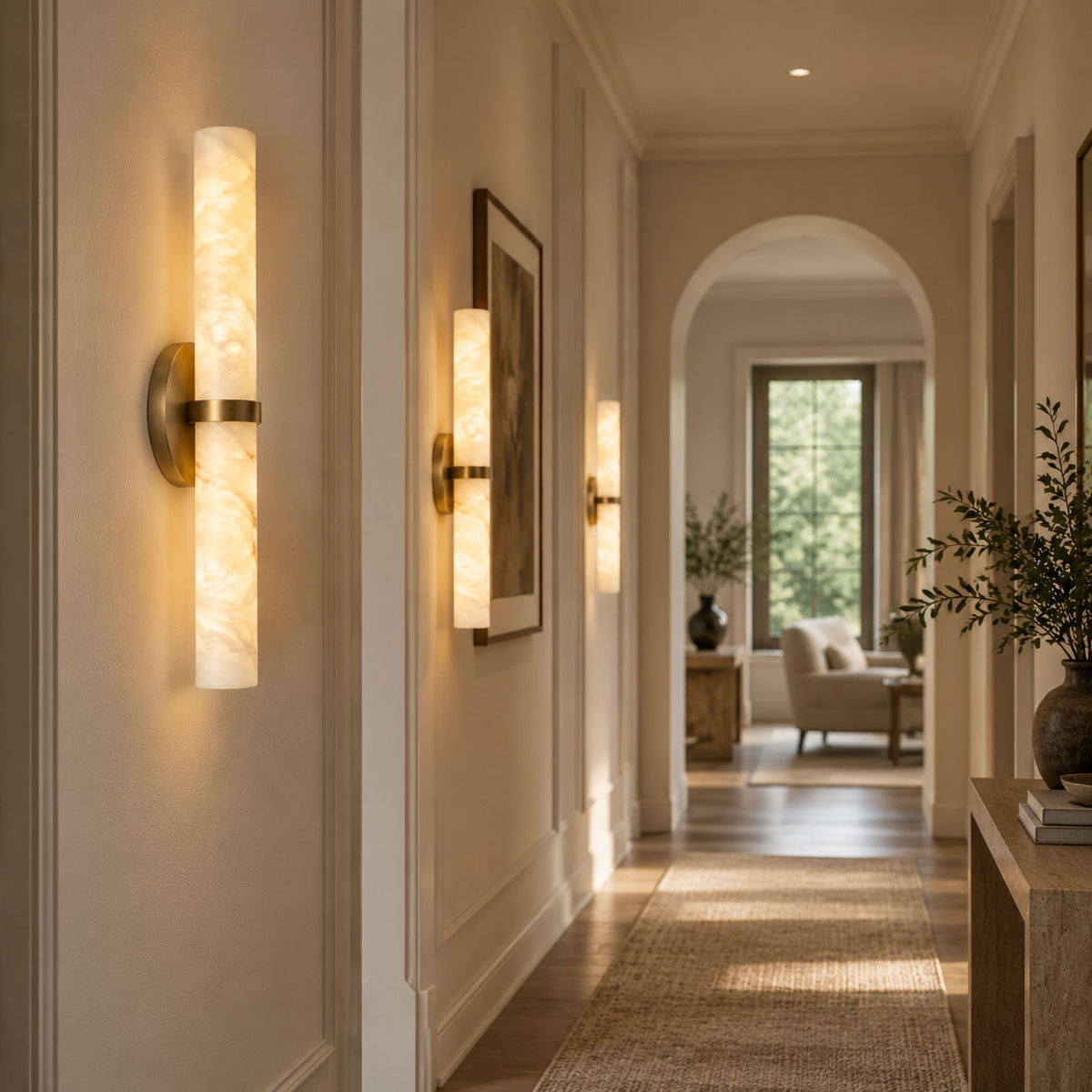 Aluna Alabaster Bar Wall Light