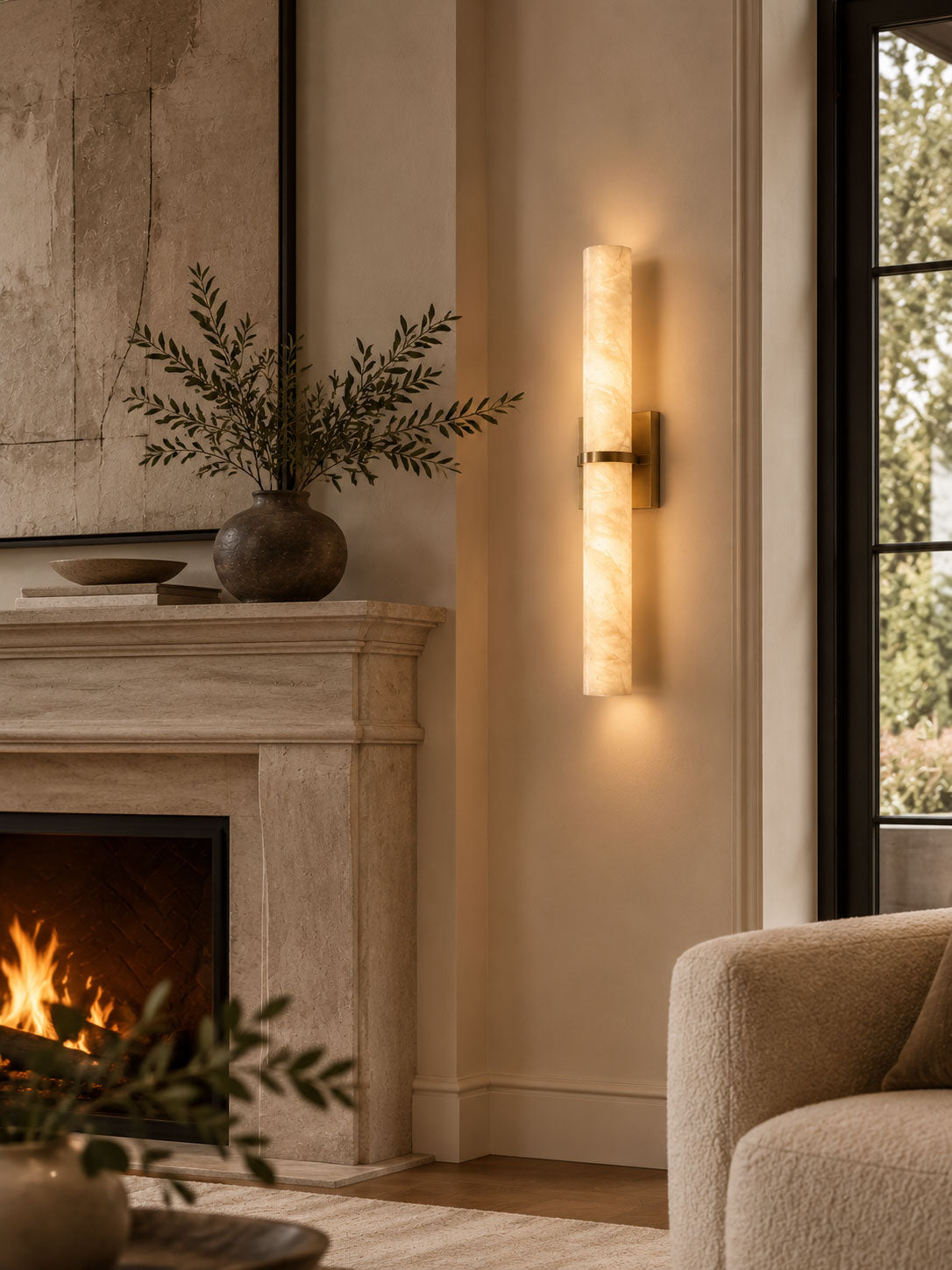 Aluna Alabaster Bar Wall Light