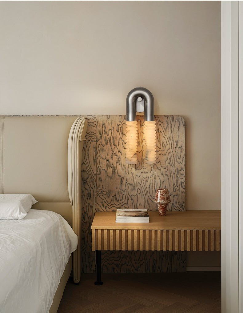 Arc Ridge Alabaster Wall Sconce
