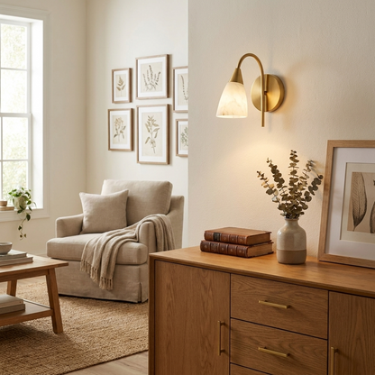 Arch Alabaster Wall Sconce
