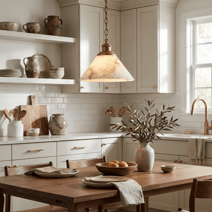 Camden Alabaster Cone Pendant Lamp