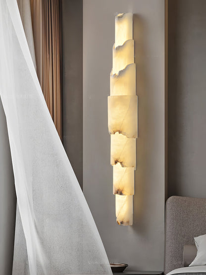 Cascading Alabaster Wall Sconce