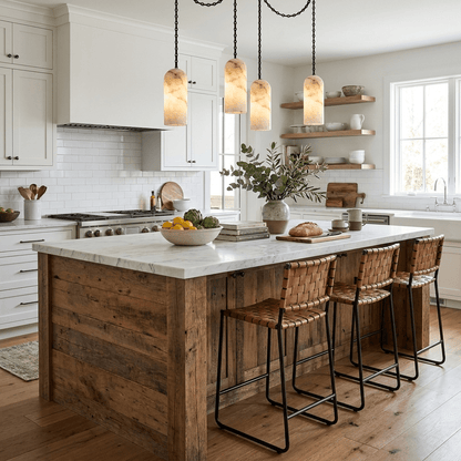 Cascading Chain Capsule Alabaster Chandelier
