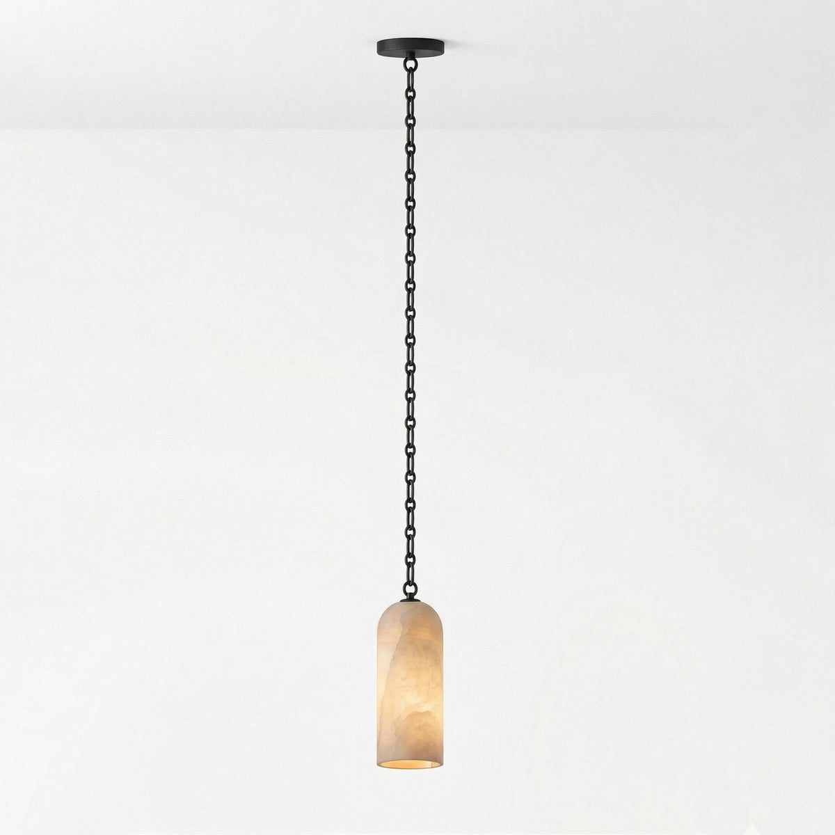 Cascading Chain Capsule Alabaster Chandelier