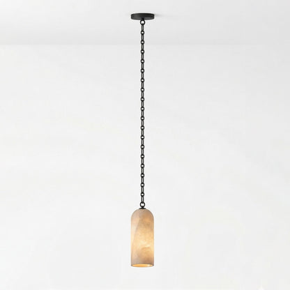 Cascading Chain Capsule Alabaster Chandelier