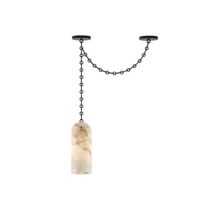 Cascading Chain Capsule Alabaster Chandelier