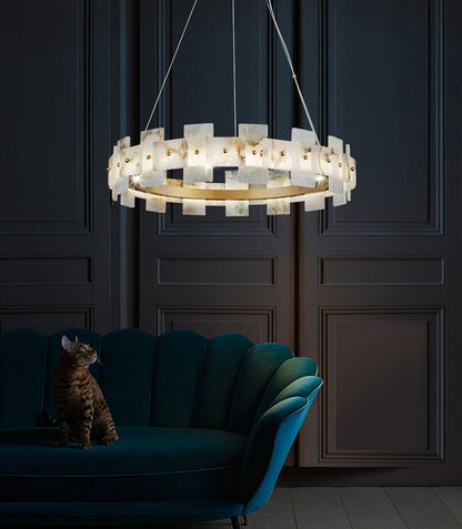 Alabaster Halo Chandelier