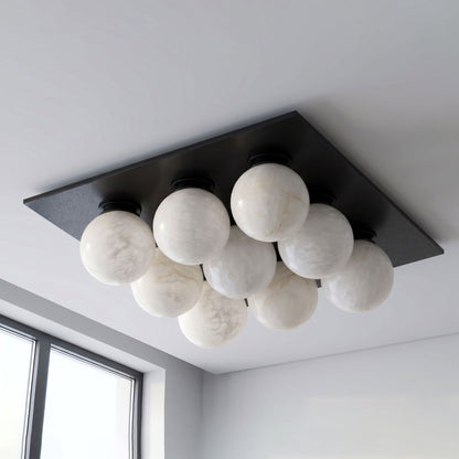 Cobble Alabaster Flush Mount Alabaster Lighting Fixture