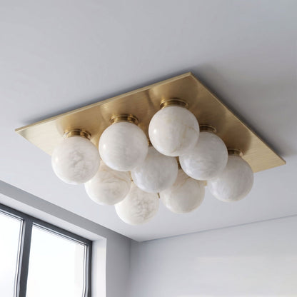 Cobble Alabaster Flush Mount Alabaster Lighting Fixture