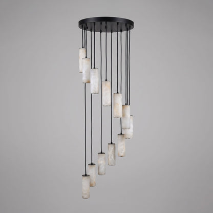 Column Alabaster Staircase Chandelier