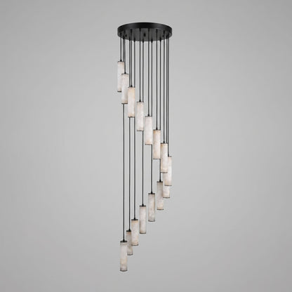 Column Alabaster Staircase Chandelier