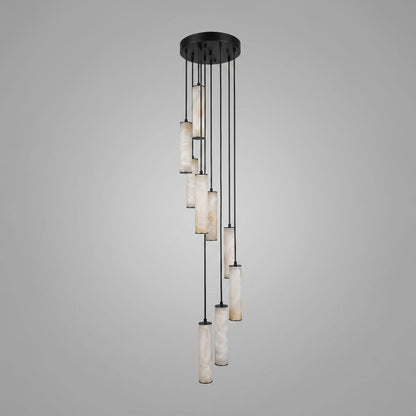 Column Alabaster Staircase Chandelier