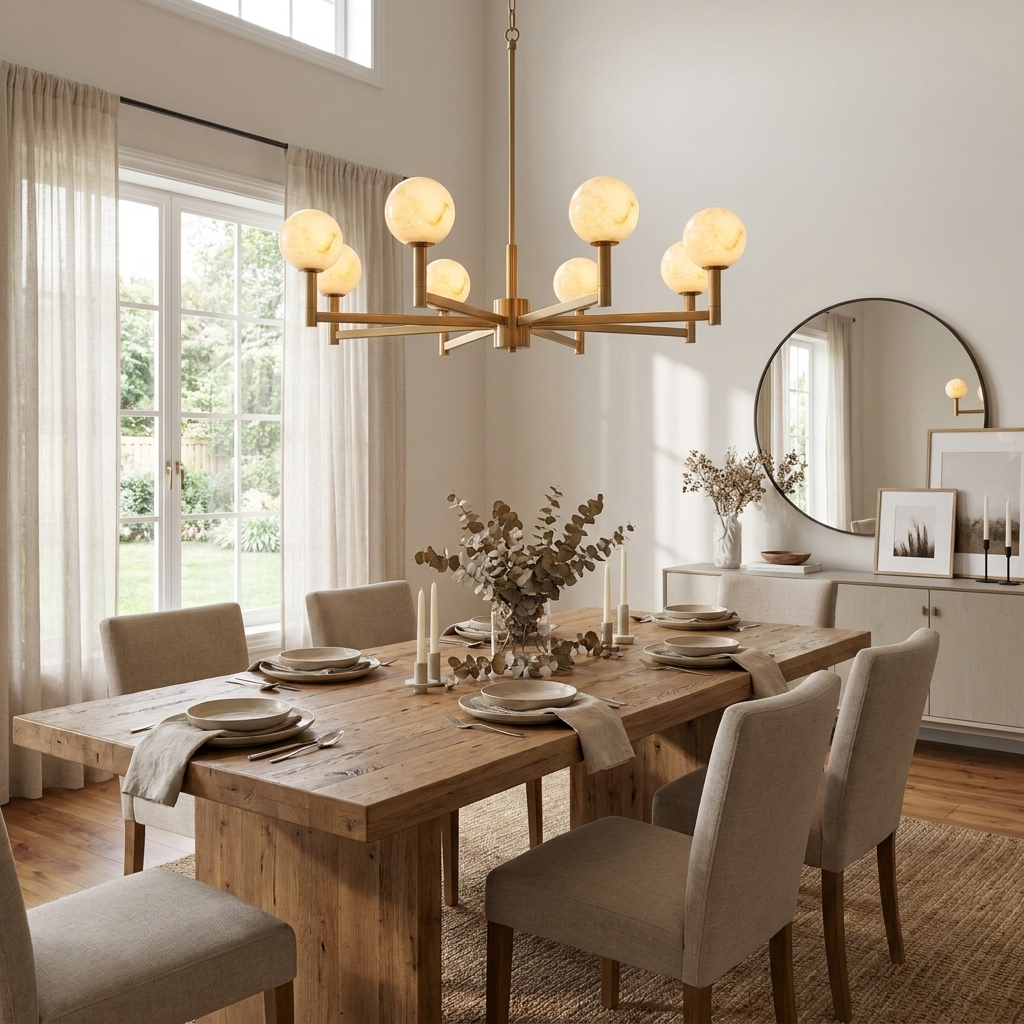 Compass Alabaster Chandelier