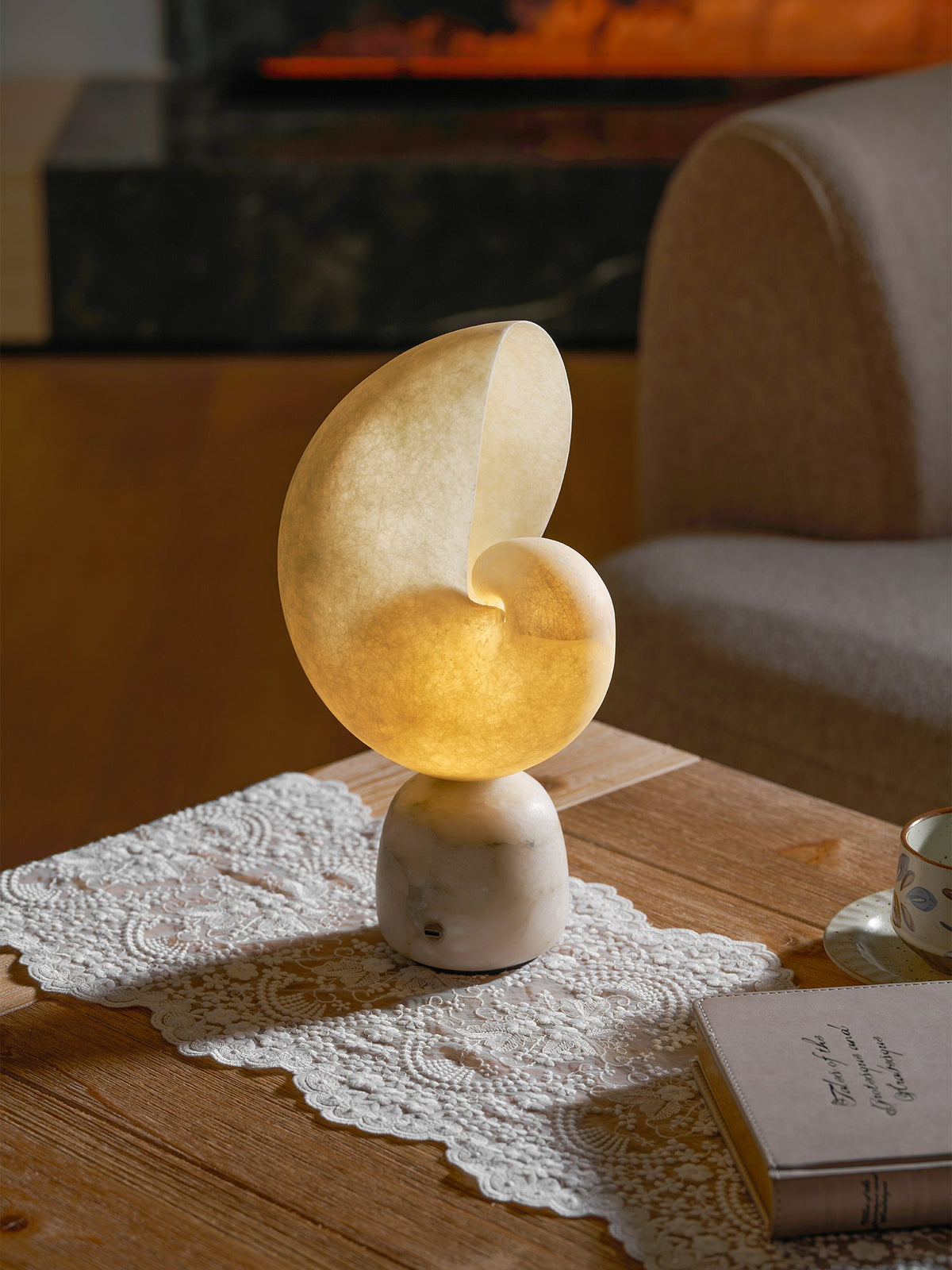 Lumora Shell Alabaster Table Lamp