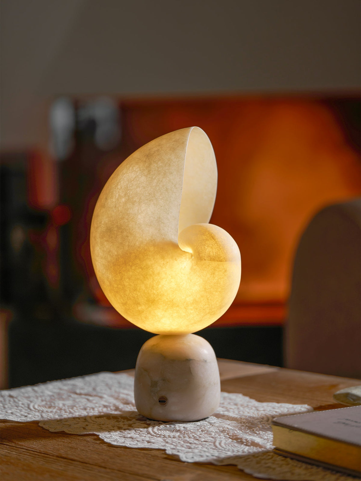 Lumora Shell Alabaster Table Lamp
