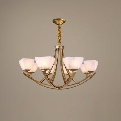 Dover Brass Alabaster Chandelier