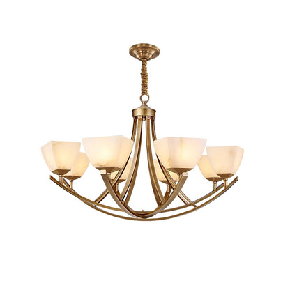 Dover Brass Alabaster Chandelier