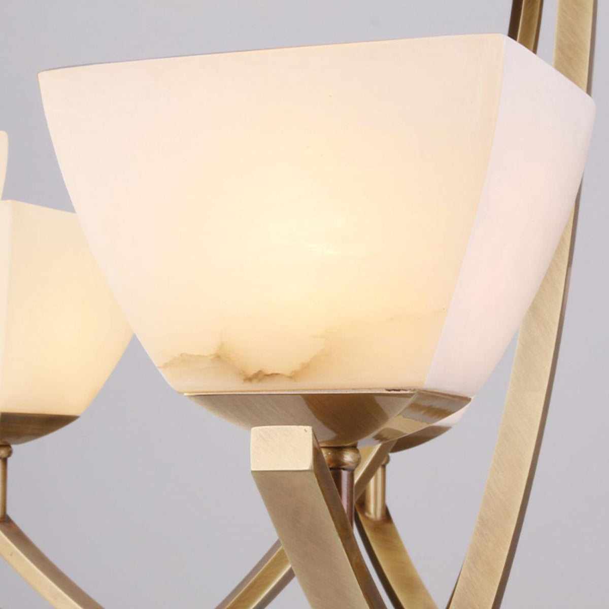 Dover Brass Alabaster Chandelier