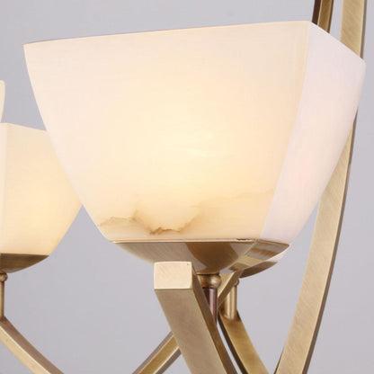 Dover Brass Alabaster Chandelier