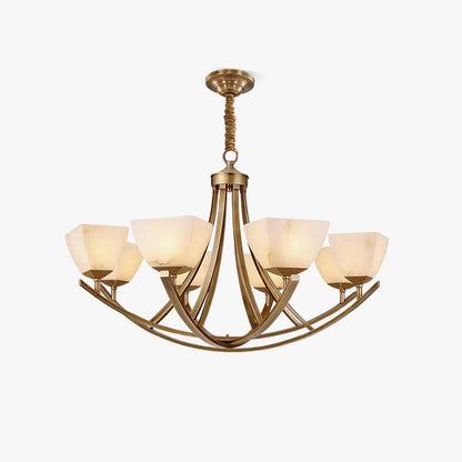 Dover Brass Alabaster Chandelier