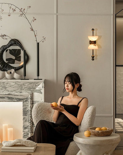 Duo Alabaster Wall Lamp