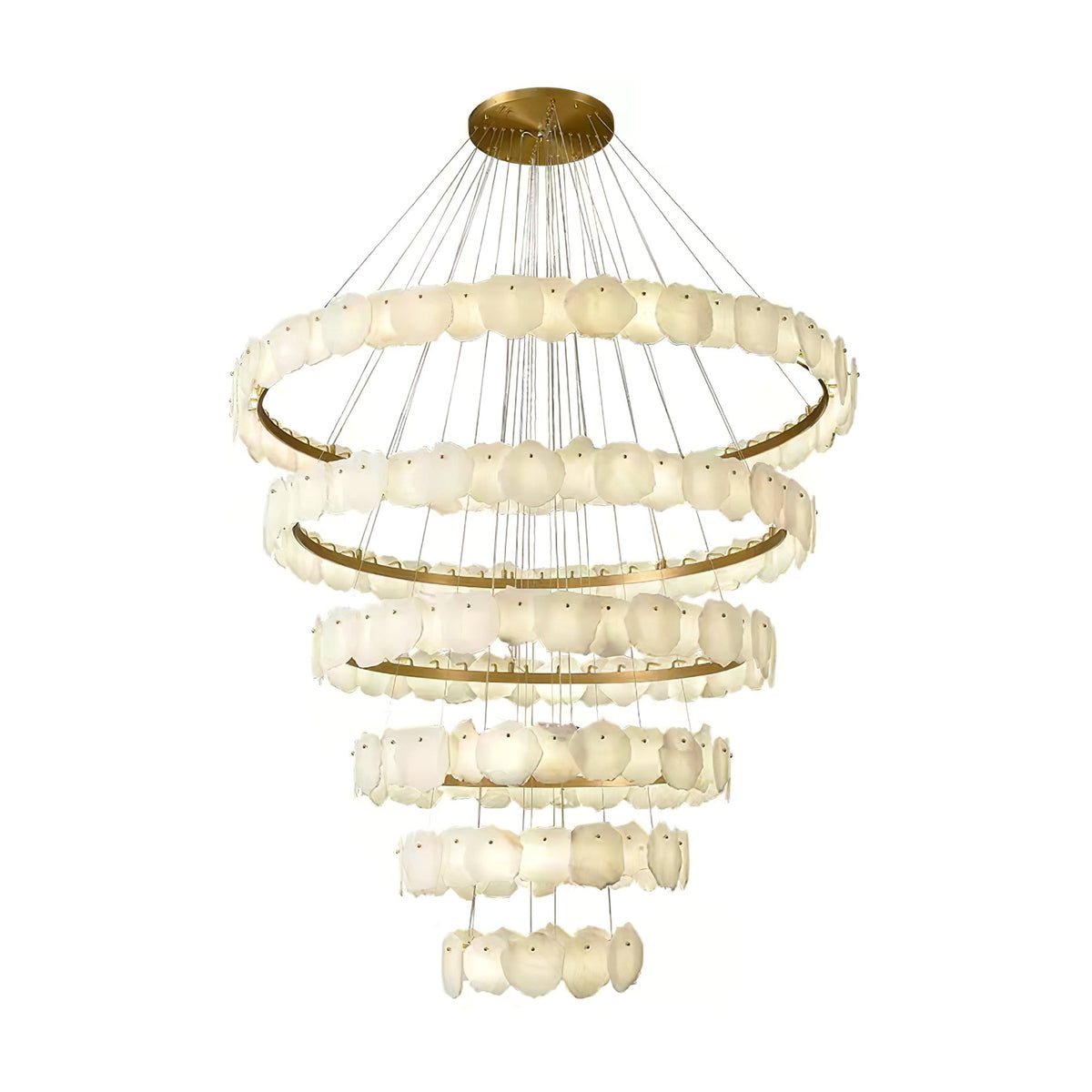 Ecliptica Spiral Alabaster Chandelier